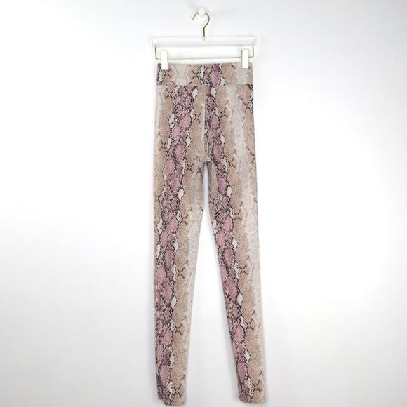Fashion Nova Shed Your Skin Pink Snakeskin Leggings XS - Picture 6 of 13